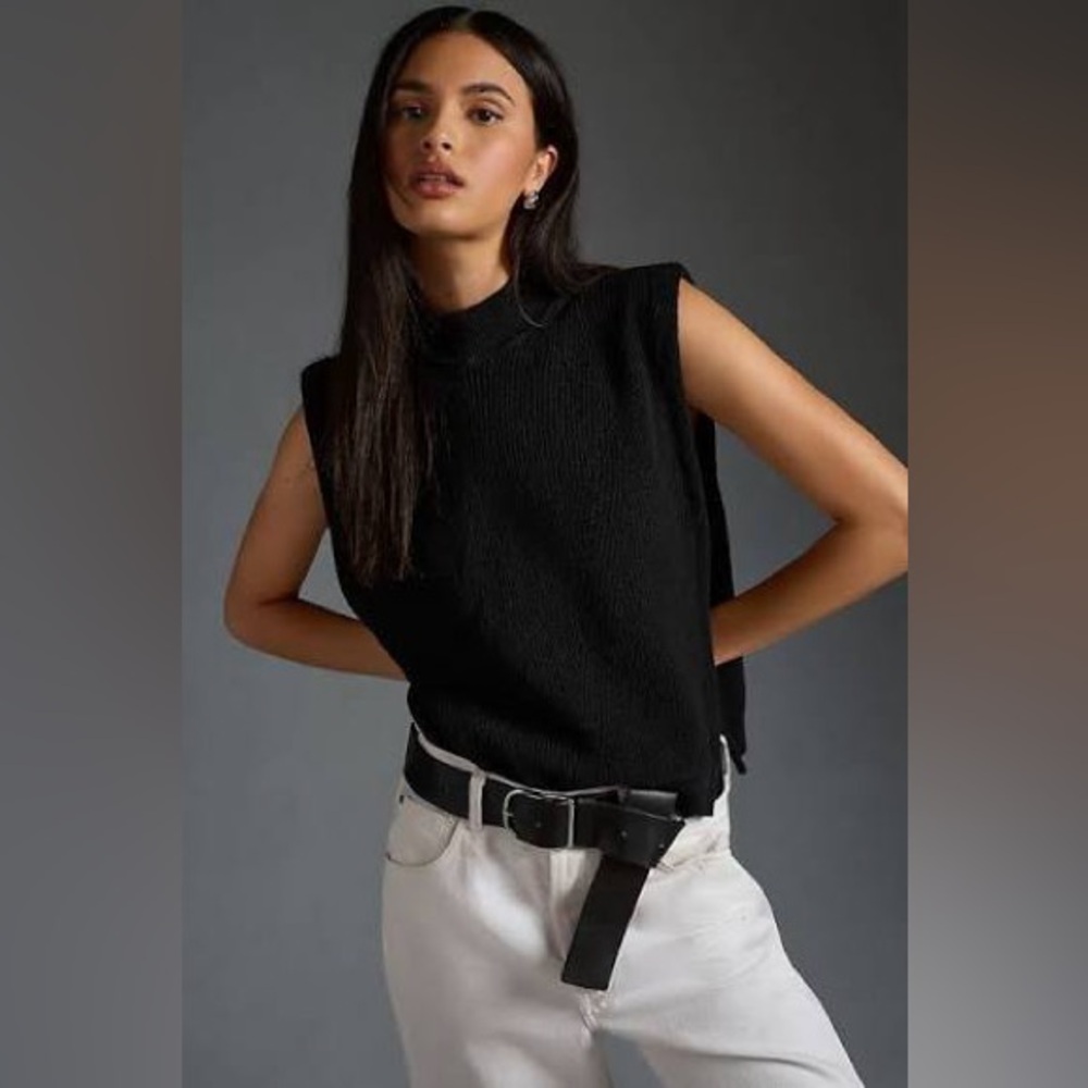 Anthropologie Pilcro Mock Neck Layer Sweater Vest